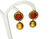 Thumbnail for Terracotta Stud With Round Drop Earrings