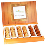 Thumbnail for Ghasitaram Assorted Box of Milk Cake, Dodha Barfi, Mysore Pak Modaks - Distacart
