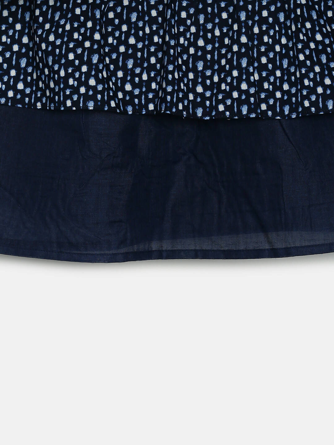 Manet Girls Cotton Frill Sleeve Frock Flower Print - Blue - Distacart