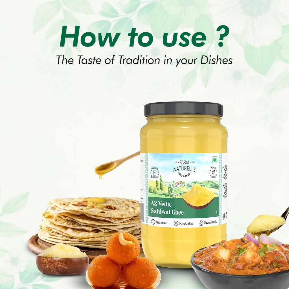 Farm Naturelle A2 Vedic Sahiwal Ghee - Desi Cow Ghee - Distacart