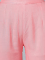 Thumbnail for Khushal K Women Pink Yoke Design Embroirdered Kurta with Trousers - Distacart