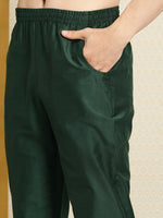 Thumbnail for House of Pataudi Men Sequinned Rozana Kurta with Pyjamas - Distacart