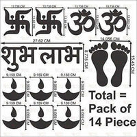 Thumbnail for Om Swastik Golden 3D Acrylic Mirror Wall Sticker - Distacart