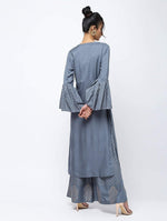 Thumbnail for Cheera Straight Kurta With Bell Sleeve Design