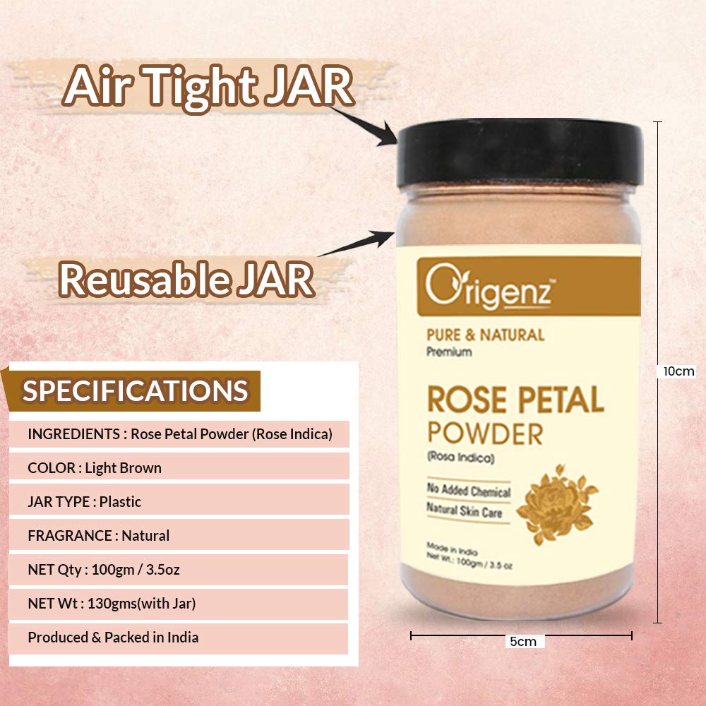 Origenz Pure & Natural Rose Petals Powder