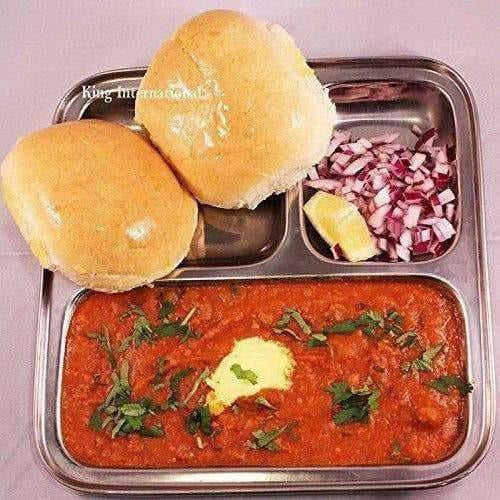 Stainless Steel 3 in 1 Plate with 3 Compartment - Set of 4 - Distacart