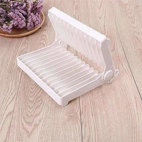 White Color - Folding Plastic Kitchen Dish Rack Stand Plate Holder - 2 Piece - Distacart