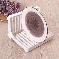 Thumbnail for White Color - Folding Plastic Kitchen Dish Rack Stand Plate Holder - 2 Piece - Distacart