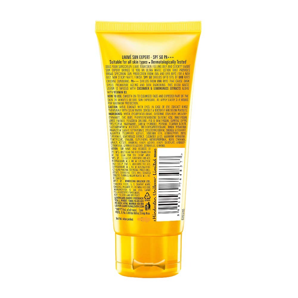 Lakme Sun Expert SPF 50 PA Fairness UV Sunscreen Lotion - Distacart