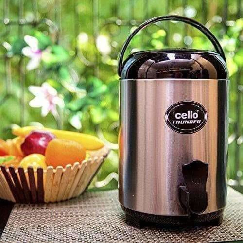 Cello Thunder Stainless Steel Flask, 4 Litres, Black - Distacart