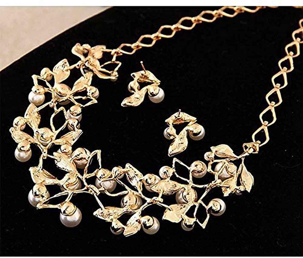 Gold-Toned Alloy Pearl Studded Long Haar Necklace - The Pari - Distacart