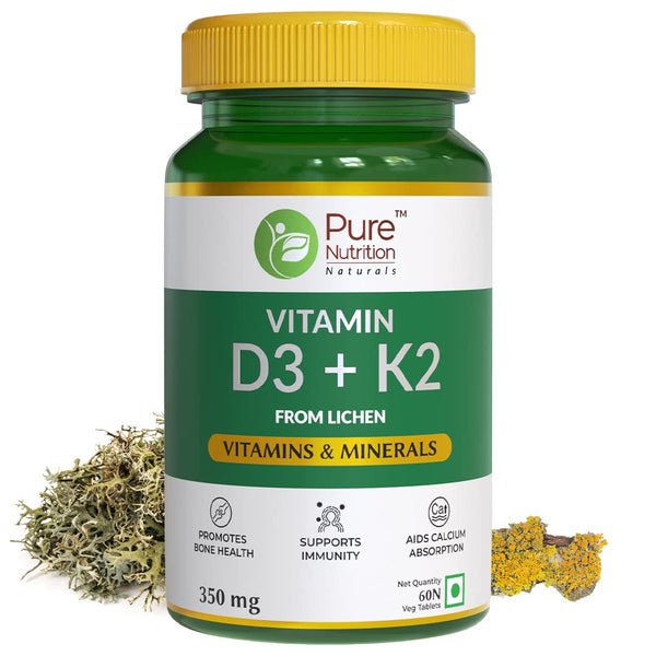 Pure Nutrition Vitamin D3 + K2 Tablets - Distacart