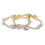Thumbnail for Gold-Plated Alloy Heart Shape American Diamond Studded Bangle Set - The Pari - Distacart