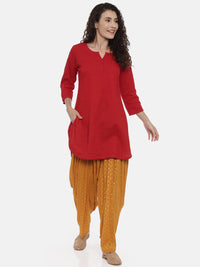 Thumbnail for Souchii Tan Banarasi Thread Design Regular-Fit High-Rise Patiala - Distacart