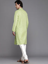 Thumbnail for Manyavar Men Green Kurta with Churidar - Distacart