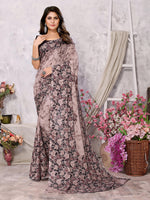 Thumbnail for Kalini Floral Printed Poly Georgette Saree - Distacart