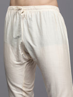 Thumbnail for Manyavar Men Green & Off-White Solid Kurta & Churidar with Nehru Jacket - Distacart