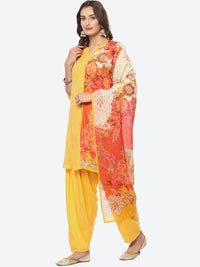 Thumbnail for Biba Women Notched Neck Kurta with Salwar & With Dupatta - Distacart