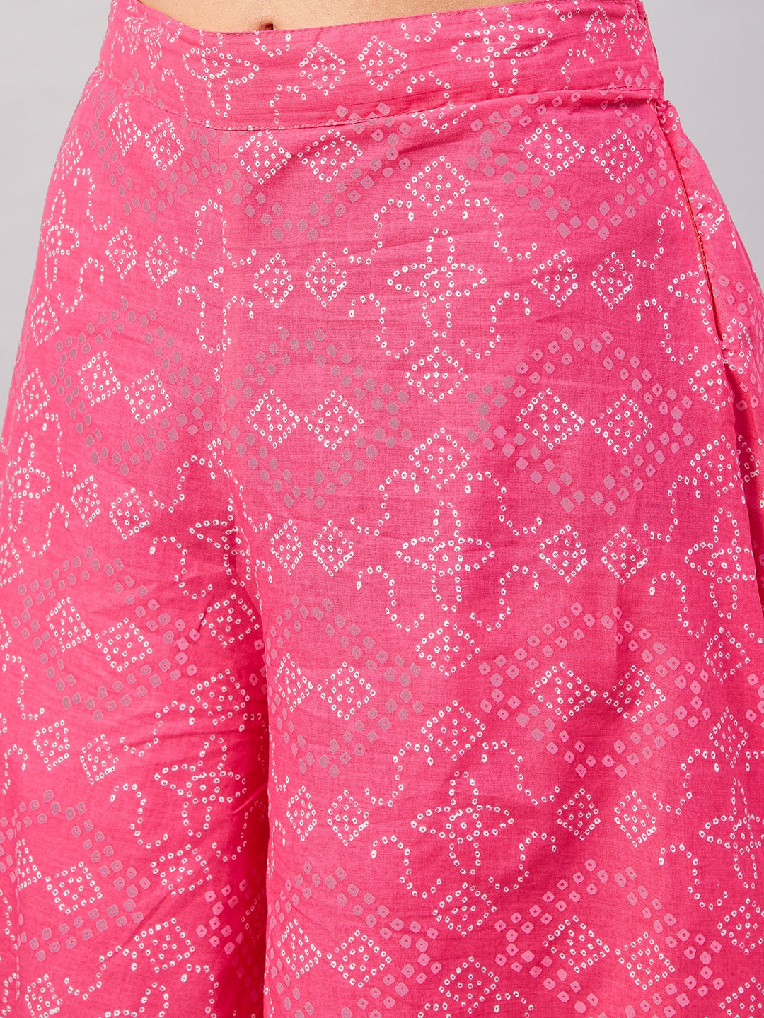 InWeave Women's Pink Bandhani Strappy Set W Black Pink Ethnic Dupatta - Distacart