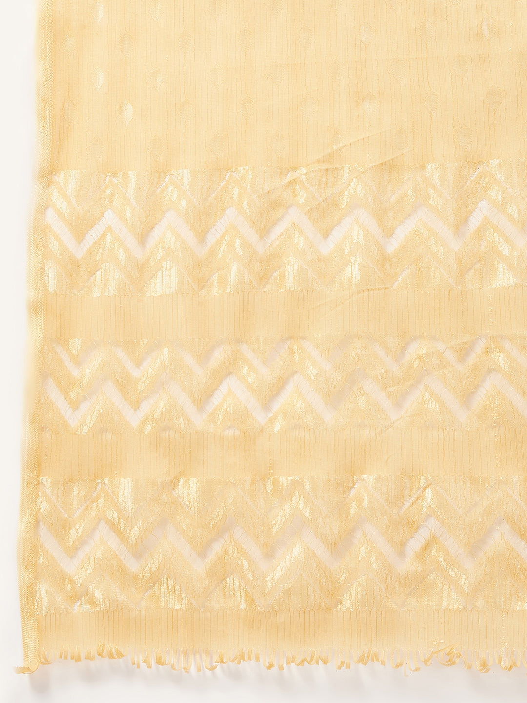 InWeave Women's Wine Solid Strappy Set With Gold Banarsi Zari Dupatta - Distacart