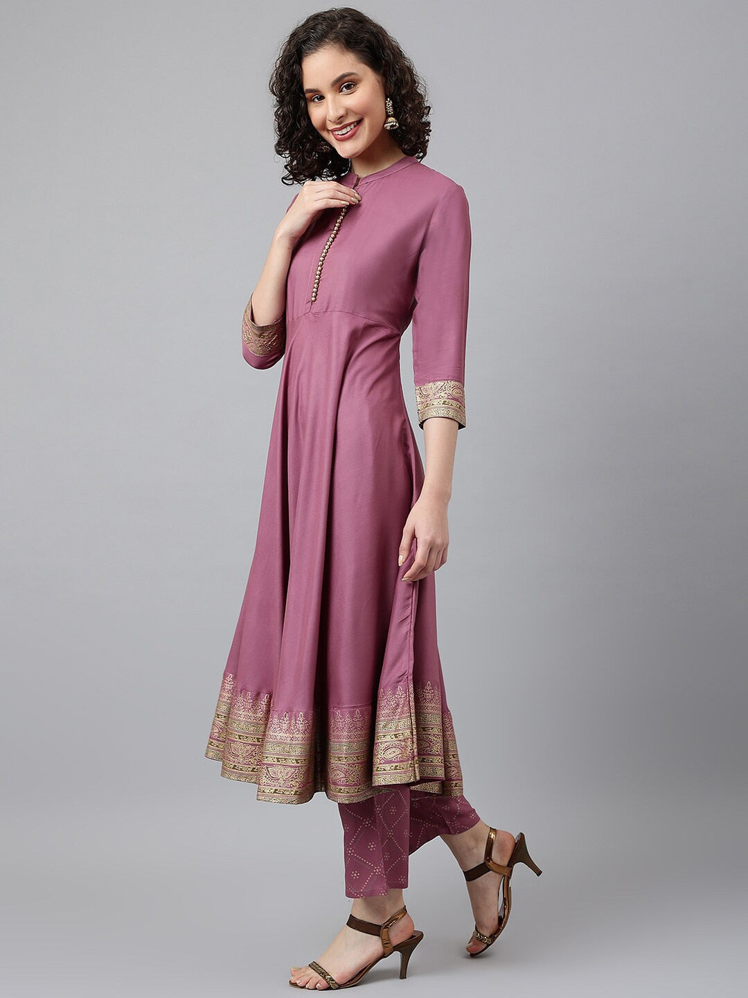Khushal K Ethnic Motifs Printed Kurta with Palazzos & With Dupatta - Distacart