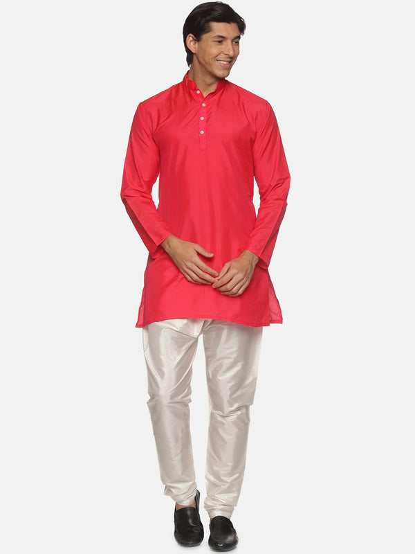 Sethukrishna Men Fuchsia Kurta with Pyjamas - Distacart