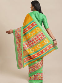 Thumbnail for Saree Mall Mustard Yellow Dyed Saree - Distacart