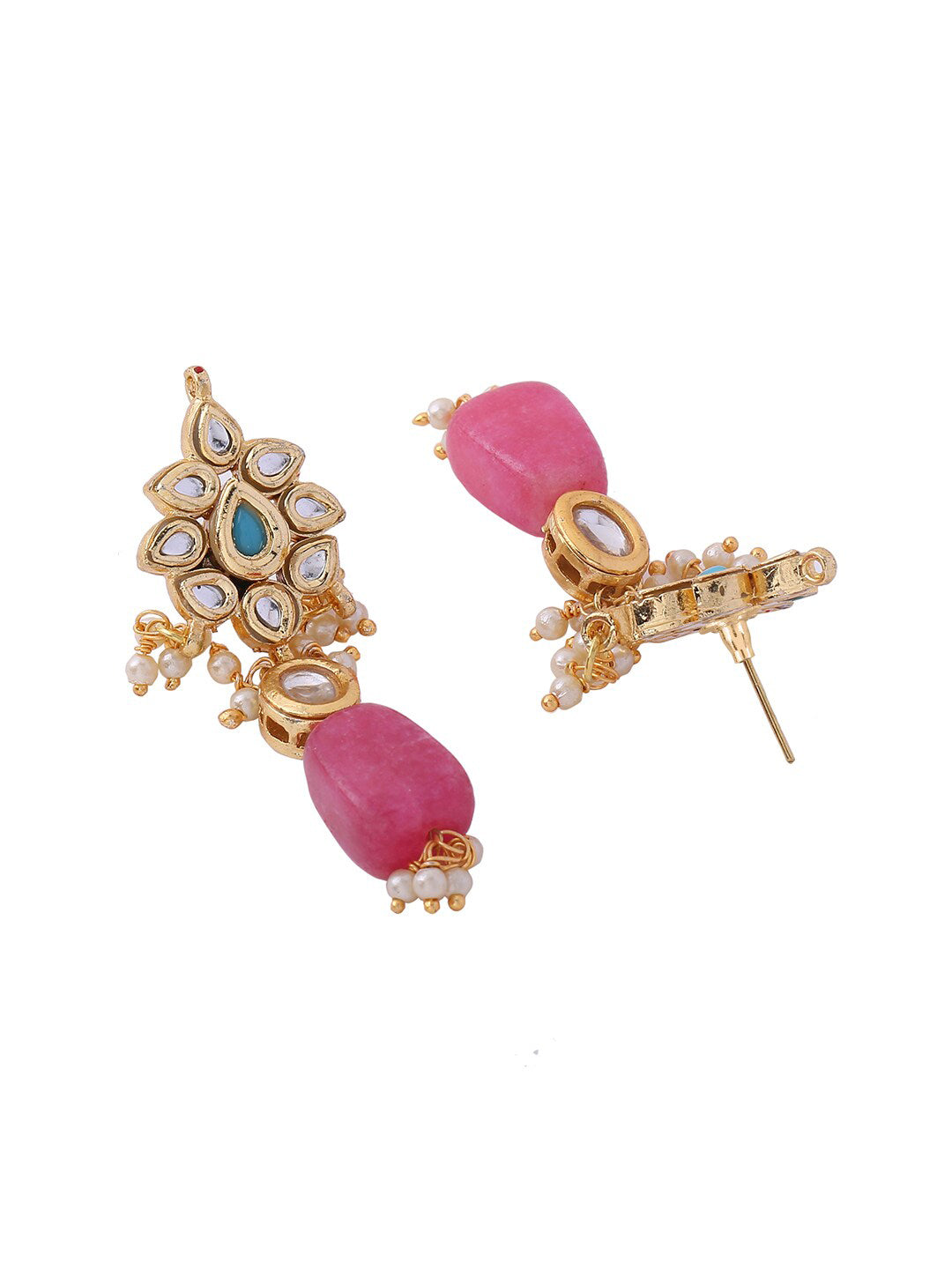 Shoshaa Gold Contemporary Drop Earrings - Distacart