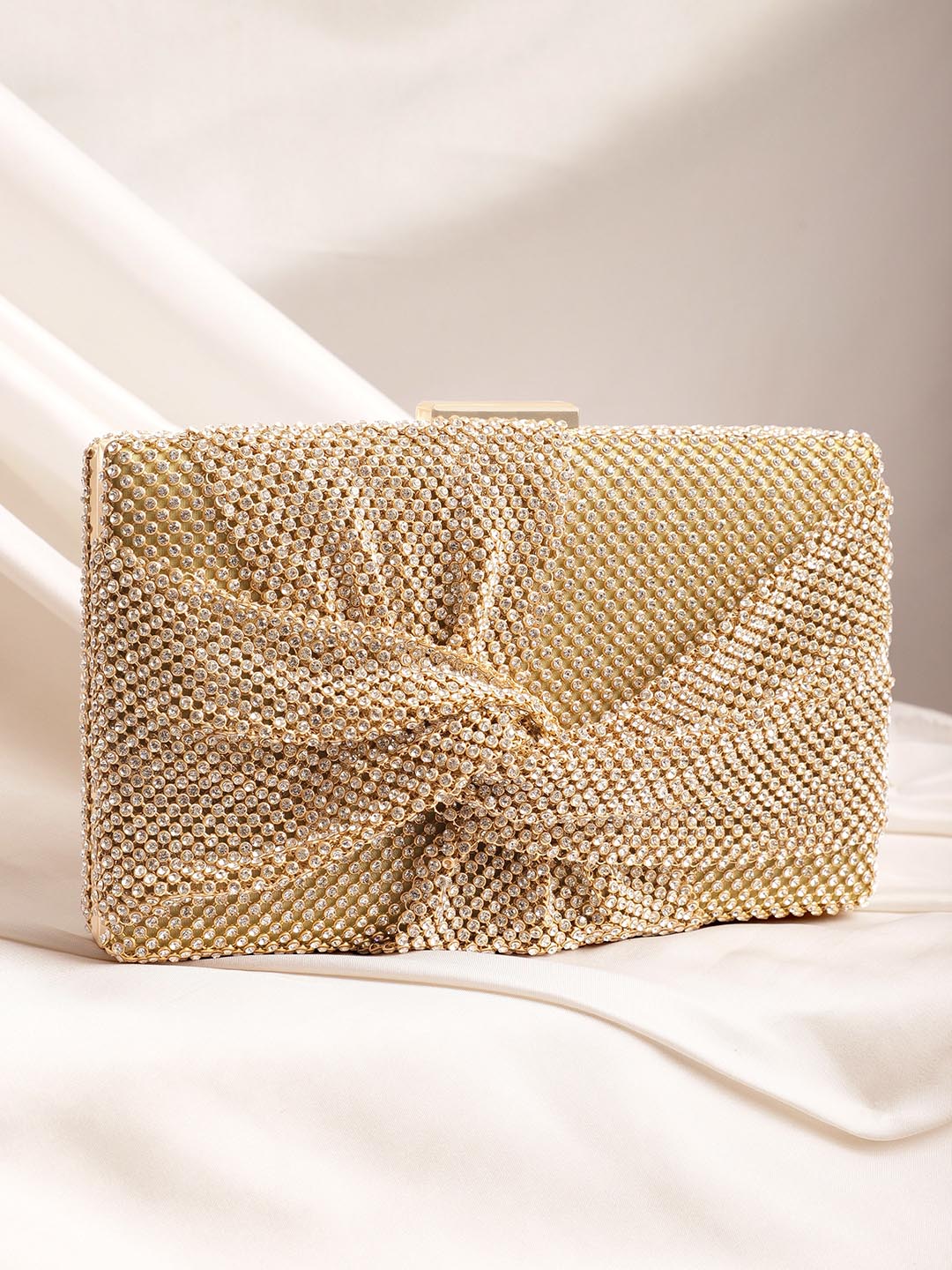Rubans Embellished Box Clutch - Distacart