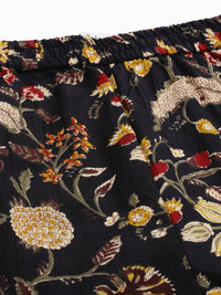 Thumbnail for InWeave Women's Black Kalamkari Coord Set With Belt - Distacart