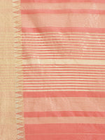 Thumbnail for Kalini Coral & Golden Woven Design Saree - Distacart