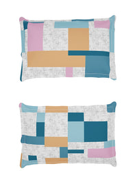 Thumbnail for Story@home Arena Grey & White Printed 180 TC Bedsheet & Pillow Covers - Distacart