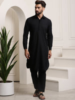 Thumbnail for Sojanya Cotton Linen Kurta With Pyjamas - Distacart