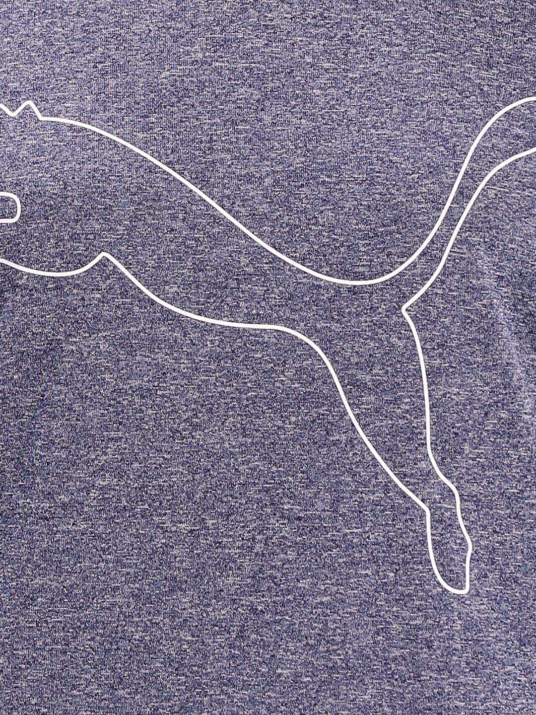 Puma Women Navy Blue & White Performance Heather Cat Training Tee - Distacart