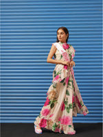Thumbnail for Tikhi Imli Floral Printed Poly Crepe Saree - Distacart
