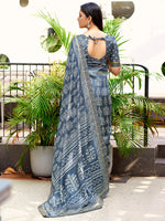 Thumbnail for Kalini Floral Printed Zari Jamdani Saree - Distacart