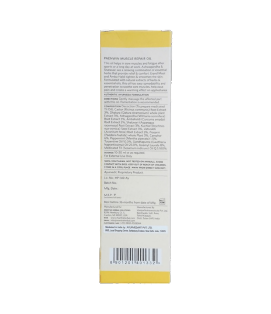 Mantra Herbal Paenwin Muscle Repair Oil - Distacart