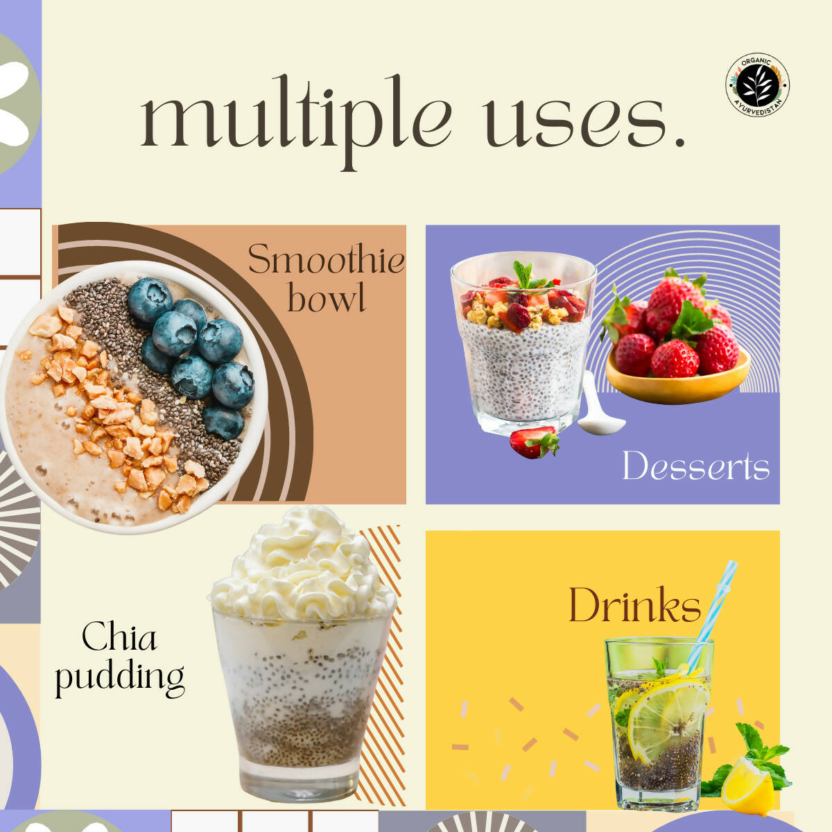 Organic Ayurvedistan Chia Seeds - Distacart