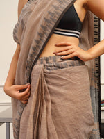 Thumbnail for Tikhi Imli Brown Printed Woven Design Saree - Distacart