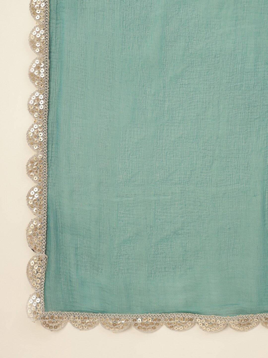 Khushal K Ethnic Motifs Printed Sequinned A-Line Kurta With Palazzos & Dupatta - Distacart