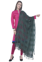 Thumbnail for Mominos Fashion Moeza Bottle Green Window Cotton Dupatta - Distacart