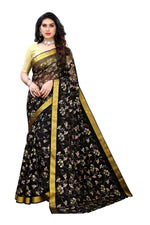 Thumbnail for Vamika Black Printed Chiffon Saree (UJALA BLACK) - Distacart