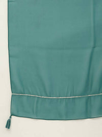 Thumbnail for FIORRA Women's Teal Green Crepe Straight Kurta Skirt With Dupatta - Distacart