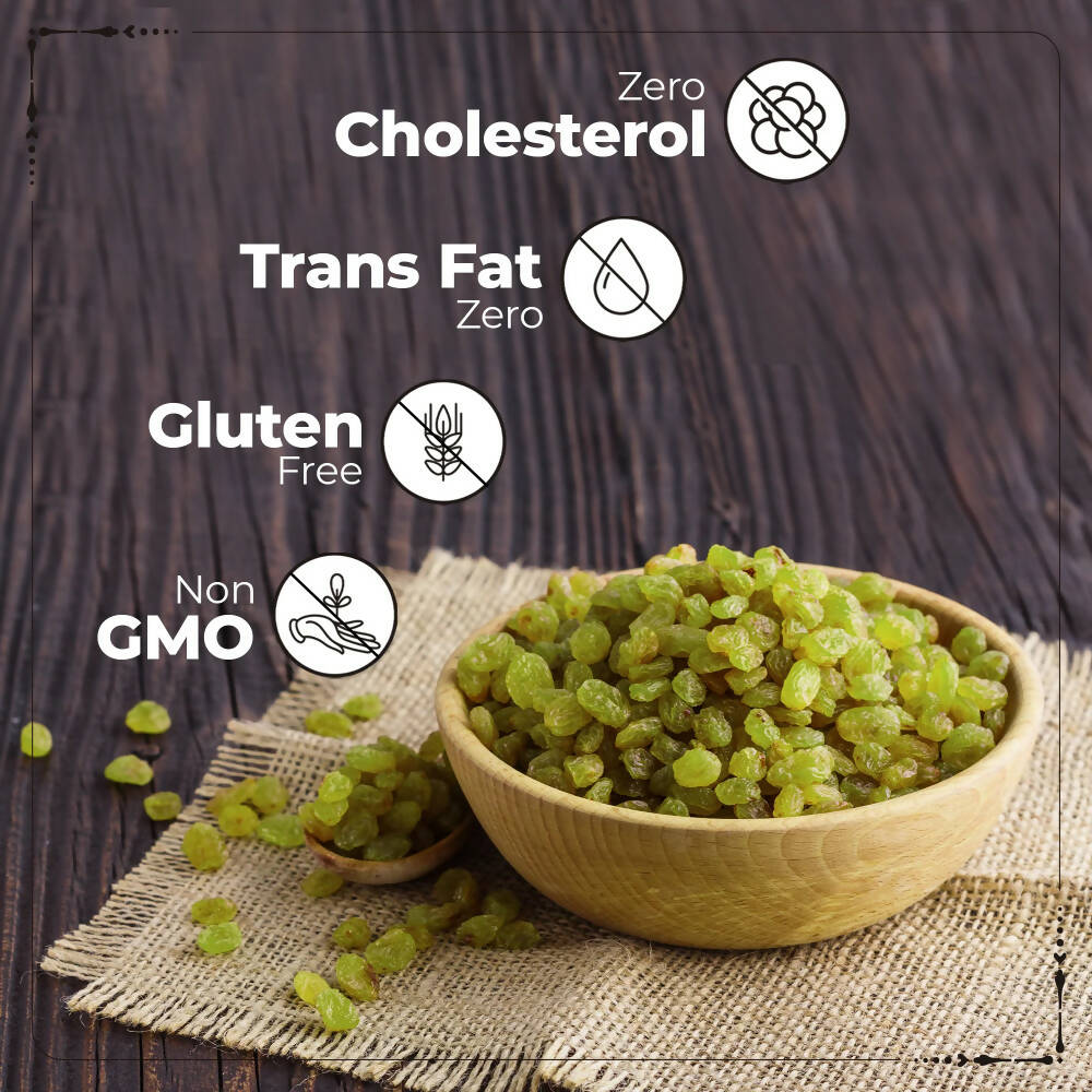 Happilo Premium seedless Afghani Green Raisins - Distacart