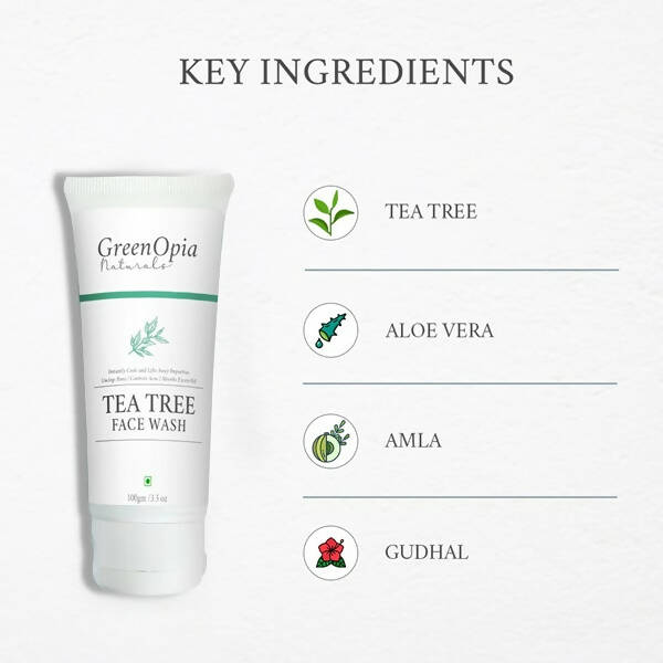GreenOpia Naturals Tea Tree Face Wash - Distacart