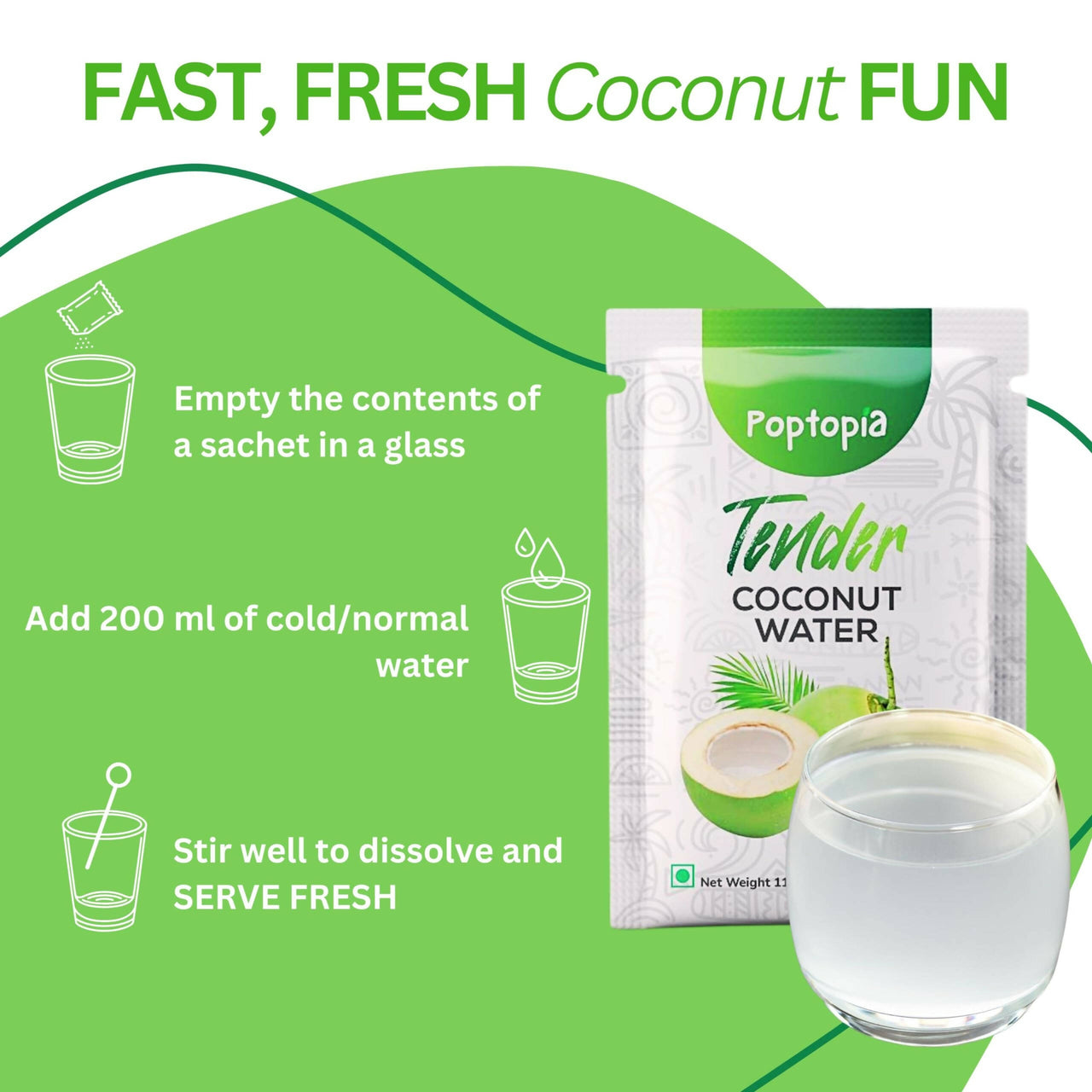 Poptopia Tender Coconut Water Powder - Distacart