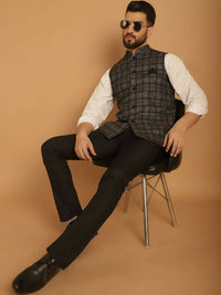 Thumbnail for Even Apparels Pure Wool Nehru Jacket - Grey - Distacart