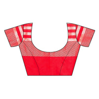 Thumbnail for Vamika Red Cotton Silk Weaving Saree (Twitter Red) - Distacart
