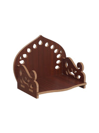 Thumbnail for eCraftIndia Brown Decorative Wooden Pooja Temple - Distacart