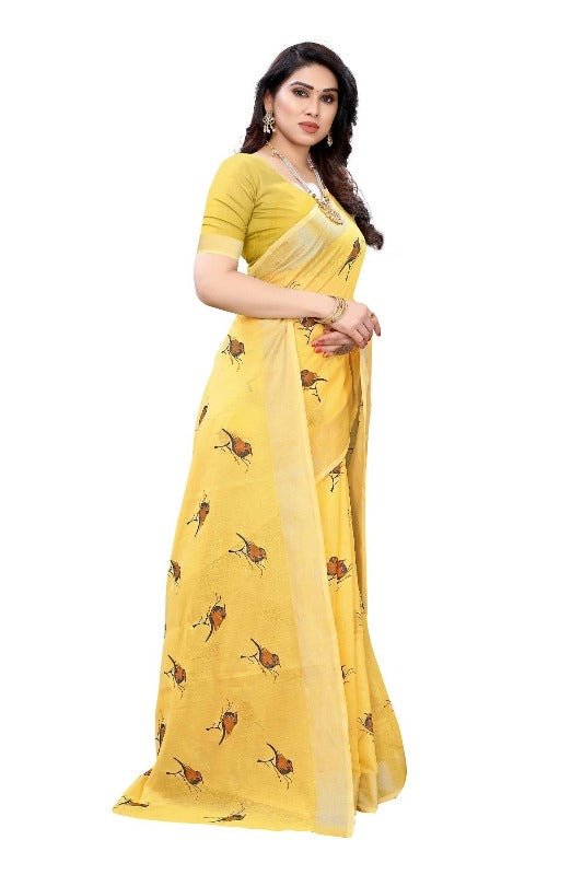 Chanderi Designer Saree (SERIN YELLOW)
